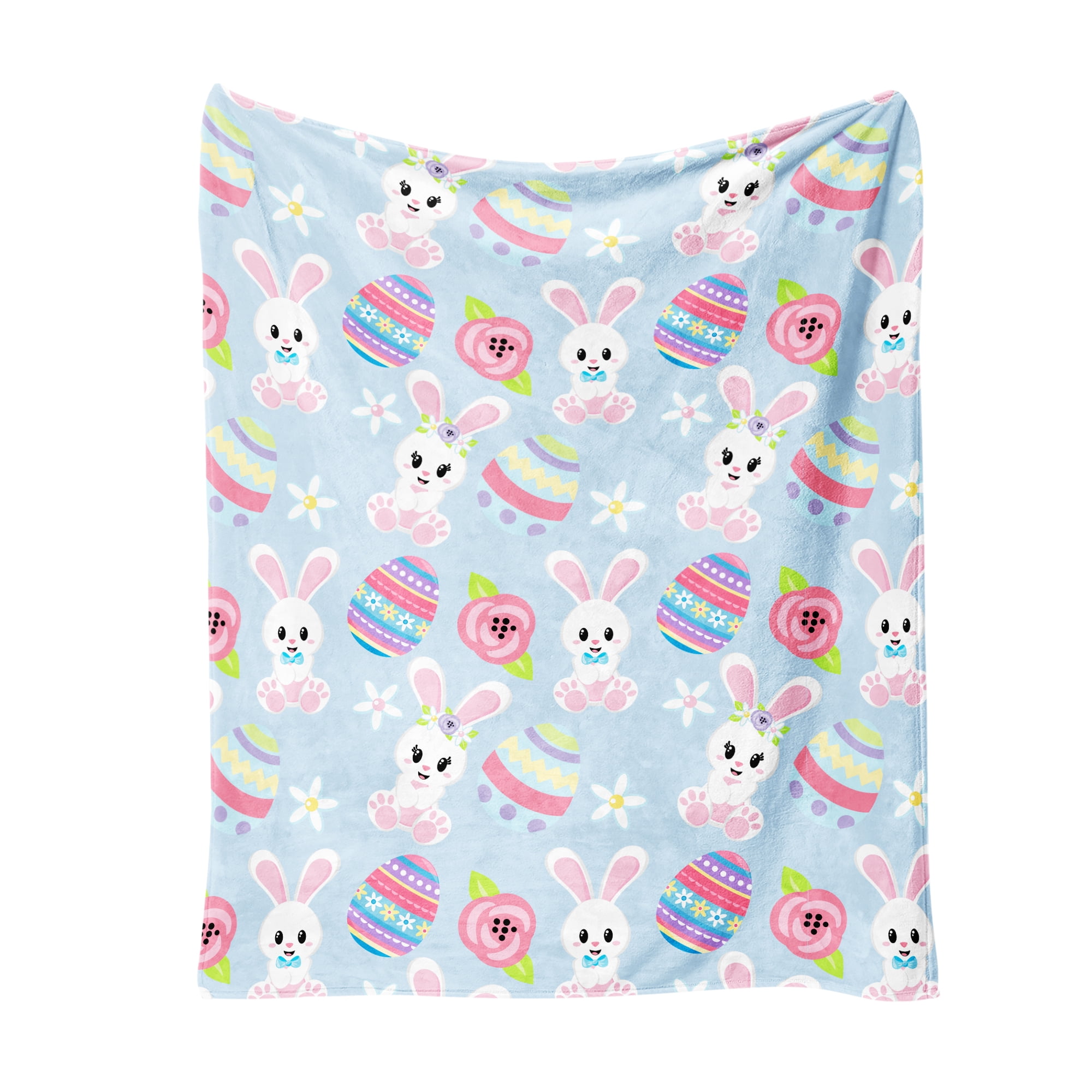 Easter Throw Blanket, Warm Fleece Flannel Bed Blanket, Lightweight Easter Blanket for Sofa Bed Couch 40"x50"