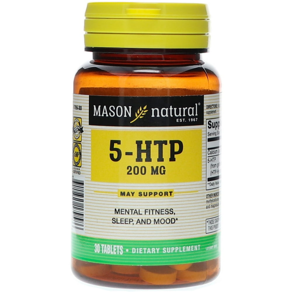 Mason Natural Dietary Supplement 5-HTP 200mg Tablets 30 Each - Walmart ...