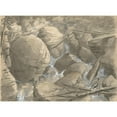 thumbnail image 2 of Alfred Wordsworth Thompson 24x19 Gold Ornate Framed and Double Matted Museum Art Print Titled - Descending The&nbsp;Blackwater, 2 of 4