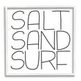 thumbnail image 4 of Stupell Industries Salt Sand Surf Beach Sports Calligraphy Phrase Graphic Art White Framed Art Print Wall Art, Design by Leah Bisch, 4 of 5