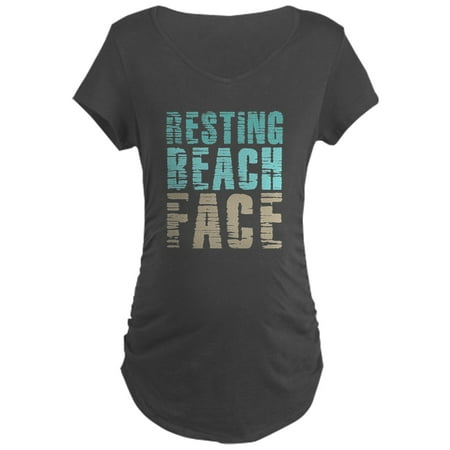 

CafePress - Resting Beach Face Color - Maternity Dark T-Shirt