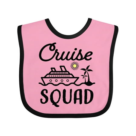 

Inktastic Cruise Squad with Vector Cruise Ship and Palm Trees Gift Baby Boy or Baby Girl Bib