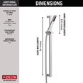 thumbnail image 3 of Delta Faucet Vero Single-Spray Touch-Clean Wall-Mount Slide Bar Hand Held Shower with Hose, Chrome 57530, 3 of 5