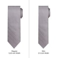 thumbnail image 3 of Jacob Alexander Men's Woven Delicate Vine Pattern Regular Neck Tie - Silver Gray, 3 of 7