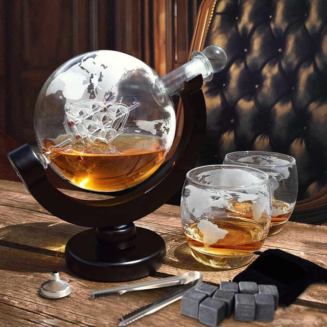 Decantador De Globo De Whisky De 850 Ml Para Dispensador De Copa De Vino De Vodka Bourbon De Licor