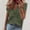 Army Green women v neck blouse a1, variant on Women V Neck Short Sleeve Blouse Ruffle Casual Tops Summer Trendy Tee Shirts Vacation Fashion Clothes, Light Blue XL