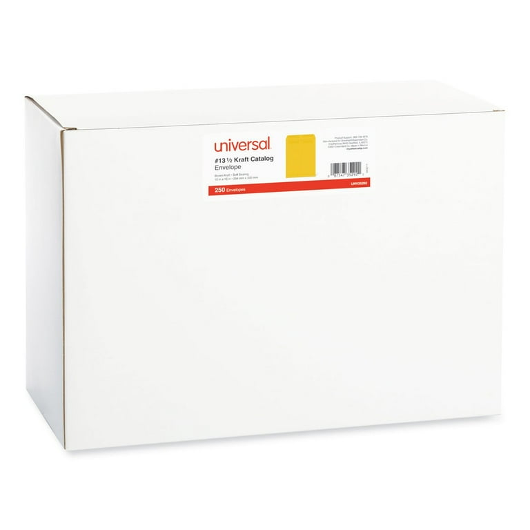 Self-Stick Open End Catalog Envelope, #13 1/2, Square Flap, Self-Adhesive Closure, 10 x 13, Brown Kraft, 250/Box Self-Stick Open End Catalog Envelope, #13 1/2, Square Flap, Self-Adhesive Closure, 10 x 13, Brown Kraft, 250/Box