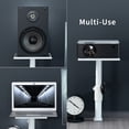 thumbnail image 4 of VIVO Universal White Steel Clamp-on Desk / Table Speaker Stands, 2 Pack, 4 of 9