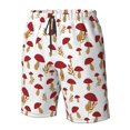 thumbnail image 4 of Zufioo Red Mushroom for Men's Casual Beach Shorts, Sports Fitness Quick-drying Drawstring Shorts with Pockets for Home Wear-XX-Large, 4 of 6