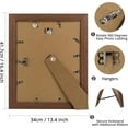 thumbnail image 5 of 11x14 Wooden Picture Frames,Display Photos 8x10 with Mat or 11x14 Without Mat,UV Protection Acrylic,Wall or Tabletop Display,Rustic Brown Set of 2, 5 of 7