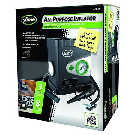Slime All-Purpose 12V Dual Raft Pump/Tire Inflator - (Best 12v Air Pump)