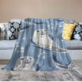 thumbnail image 2 of ARISTURING Cute Seals Cartoon Arctic Animals Blanket Soft Warm Lightweight Throw Blanket Cozy Plush Bed Blanket for Bedroom Living Rooms Sofa Couch Bed Gifts, 2 of 6