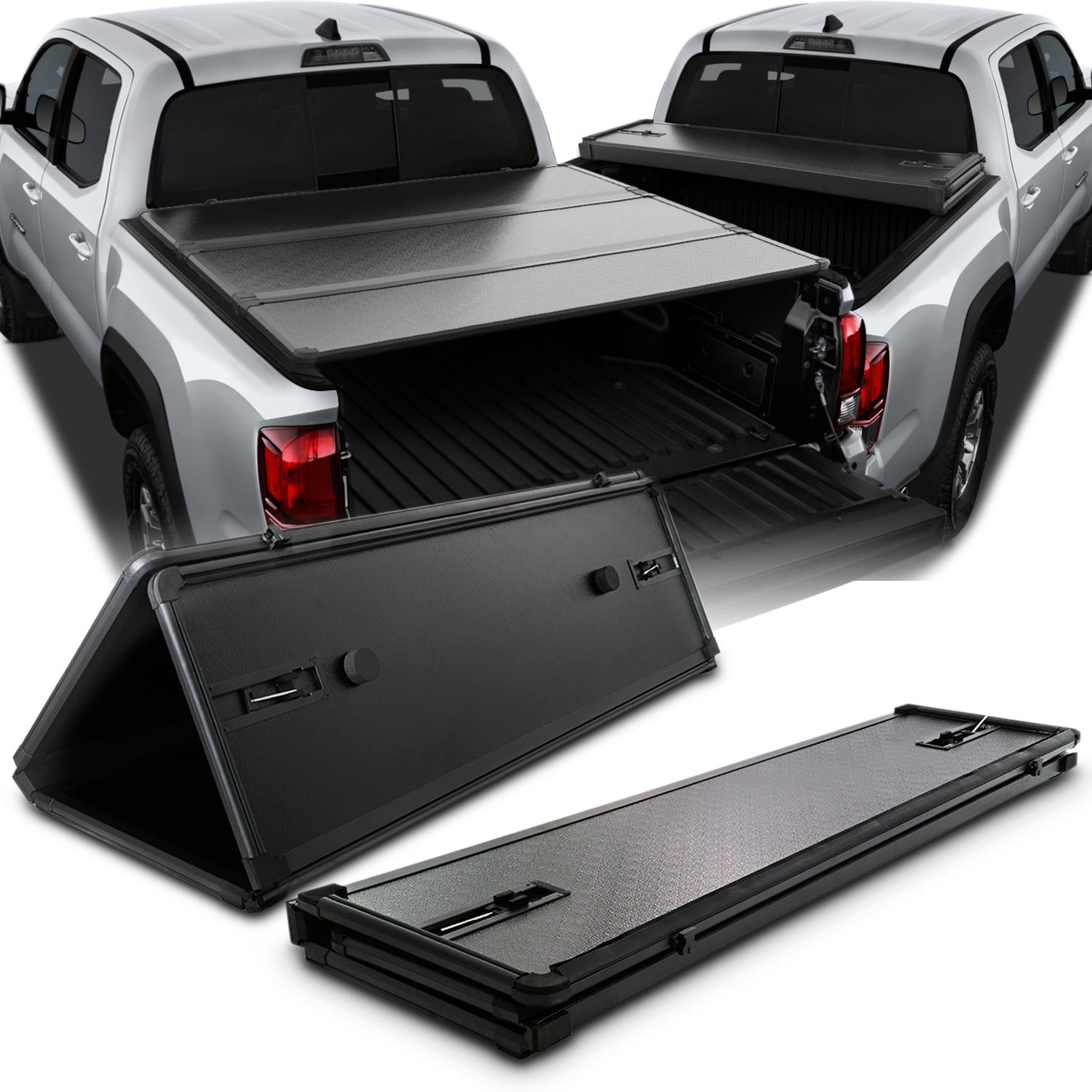 For 20162020 Toyota Pickup 5 Feet 60" Hard TriFold Black Tonneau Cover