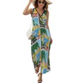 thumbnail image 2 of 1932 FRANCIA Bandol Costa Azul Cartel de viaje Vestido sin mangas Vestido largo de mujer Vestido de verano para mujer, 2 of 7