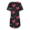 thumbnail image 6 of UFOUND Sleepwear Womens Short Sleeve Love Printing Sleepshirt O-Neck Cute Nightdress Comfy Nightgown Dress Pajamas Homewear Loungewear Nightwear Comfort, 6 of 6