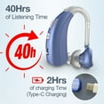 thumbnail image 5 of Delmicure Digital Hearing Aids for Seniors, Rechargeable, Dual Frequency Adjustments, Multi-Level Volume Control, VHP-1303 Binaural - Blue, 5 of 8