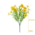 thumbnail image 2 of Maojin 18 paquetes de plantas de flores artificiales con 7 tallos flexibles Plantas de plástico de imitación para exteriores resistentes a los rayos UV de 14 pulgadas, 2 of 2