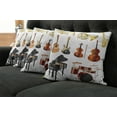 thumbnail image 5 of Ambesonne Music Throw Pillow Cover 4 Pack, Symphony Orchestra Concert, 20", Multicolor, 5 of 5