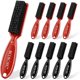 thumbnail image 1 of wonima44 Barber Clipper Cleaning Brushes, 10 Pcs Plastic Handle Nylon Bristles, Anti-Slip Handle Mini Brush Bulk Set, Duster Manicure Brush for Hair Styling Tools, Kitchen Sink, Shoes (Black&Red), 1 of 1