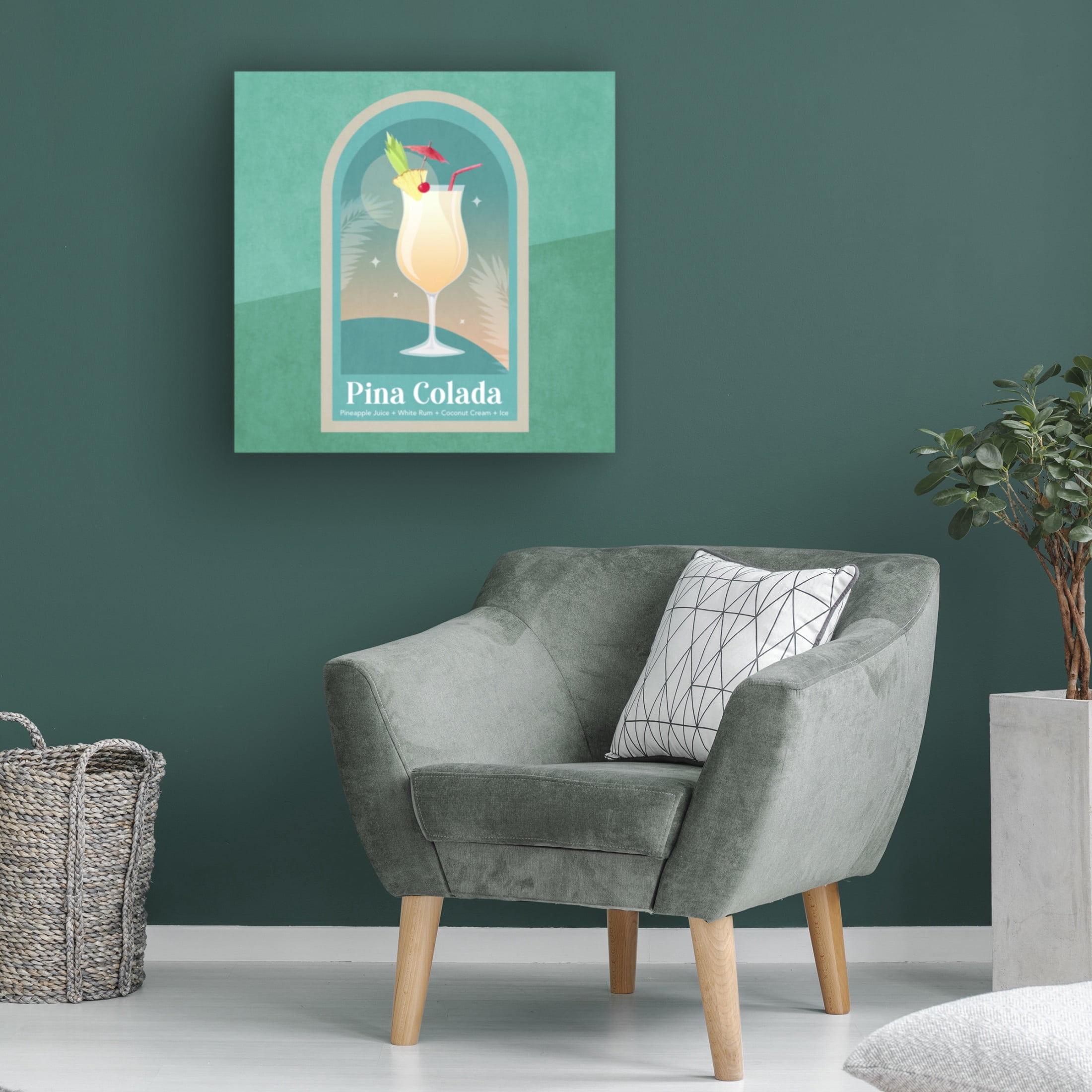 Trademark Fine Art Emel Tunaboylu Kokteyl Pina Colada Canvas Wall Art
