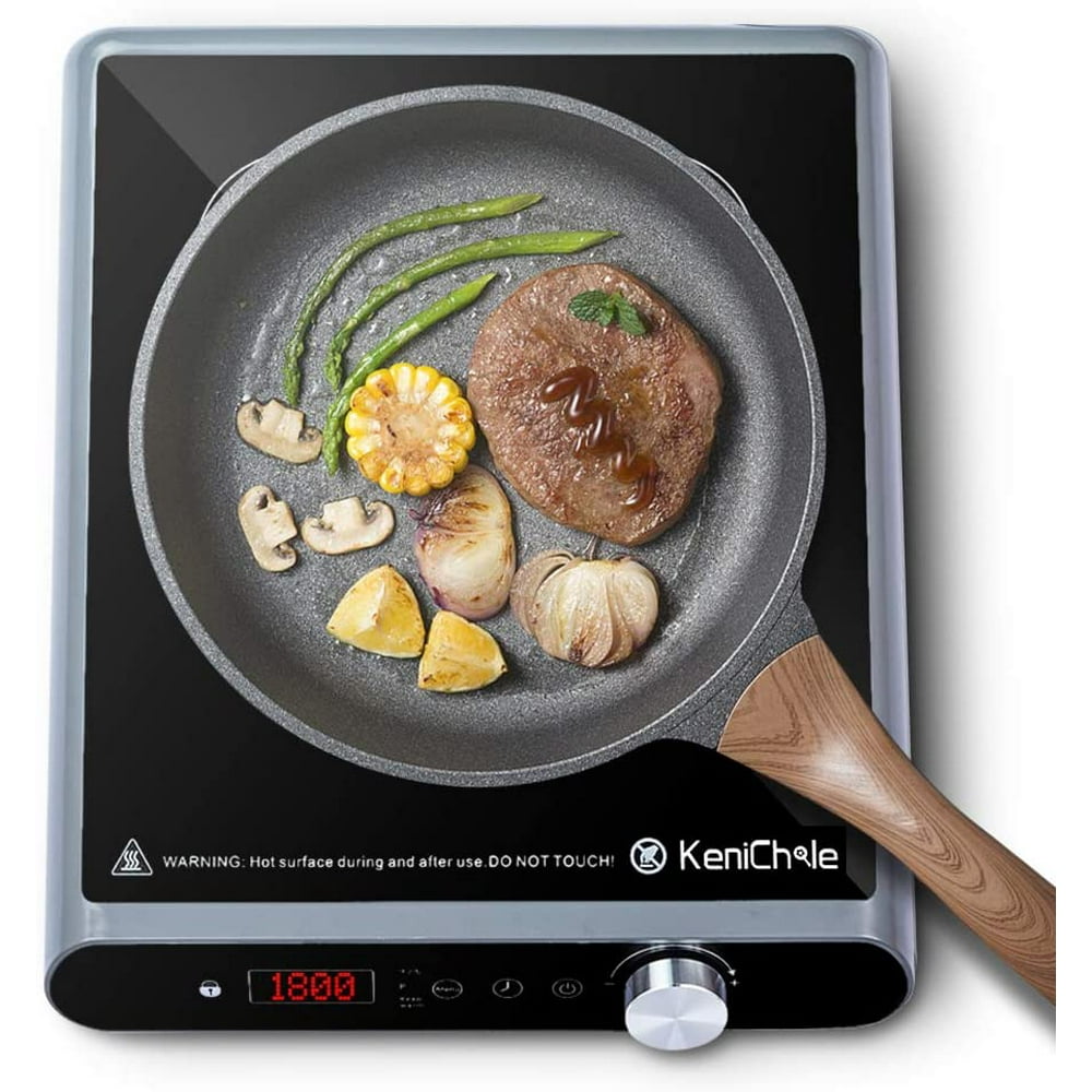 Portable Induction Cooktop Electric Burner 1800Watt KeniChole Cooktop with 8 Temperature and 8