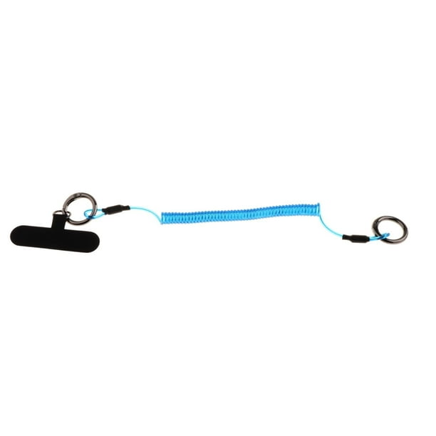Correa de teléfono con pestaña para teléfono, cordón de repuesto para correa de teléfono, pieza de repuesto antipérdida, cordón de Metal resistente para teléfono, parche para funda Azul