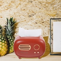 IBASETOY Cute Red Plastic Tissue Storage Box for Home Office Bathroom and Kitchen Organization 10.5 x 5.5 x 5.5 inches