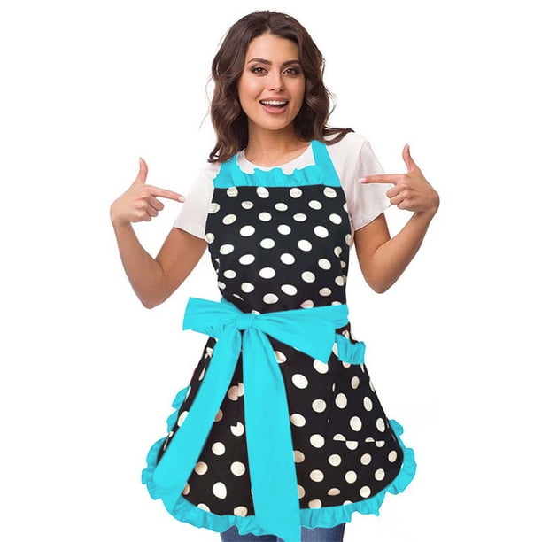 Delantal de cocina Dinheiro para mujer con bolsillo, delantal de cocina para mujer, lindo delantal, aproximadamente 62*72 cm