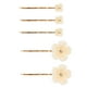 thumbnail image 1 of KAKOWELY 5 pinzas para el pelo con flores, pinzas para el pelo de novia, pasadores para el pelo, accesorios florales para el pelo., 1 of 5