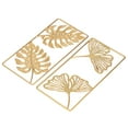 thumbnail image 2 of BIMZUC 2Pcs Ginkgo Leaf Wall Decor Strong Metal Exquisite Color Gold Wall Sculptures for Bedroom Office Living Room Decoration, Elegant Nature Inspired Hanging Art Accent (9.4 in / 23.8 cm), 2 of 5