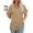 A_ Khaki, variant on Womens Eyelet T Shirts V Neck Short Sleeve Casual Tops Summer Fashion Loose Fit Basic Tees with Curved Hem Pink L