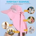 thumbnail image 4 of Womens Sun Hat UV Protection, Foldable Waterproof Wide Brim Bucket Hats with Neck Flap for Summer Beach Fishing Hiking, 4 of 5