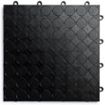thumbnail image 1 of Big Floors RaceDeck CircleTrac, Durable Copolymer Interlocking Modular Garage Flooring Tile (12 Pack), Black, 1 of 4