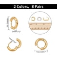 thumbnail image 4 of PVD Vacuum Plating 304 Stainless Steel Huggie Hoop Earrings Hypoallergenic Earrings with 316 Stainless Steel Pin Golden & Stainless Steel color, 4 of 5