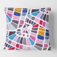 thumbnail image 2 of Designart Abstract Retro Geometric Pattern I' Mid-Century Modern Throw Pillow - 16x16, 2 of 2