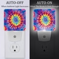 thumbnail image 2 of PhooArto Colors Tie Dye Pattern Plug in LED Night Light Auto Sensor Dusk to Dawn Decorative Night for Bedroom, Bathroom, Kitchen, Hallway, Stairs, Baby's Room, Energy Saving, 2 of 7