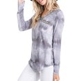 thumbnail image 4 of Pull à Manches Longues Col en V avec Poche Imprimé Tie-Dye pour Femmes, 4 of 6