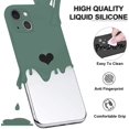 thumbnail image 3 of for iPhone 13 / Mini/Pro/Pro Max Case，Silicone Cases for Women Girly Men Clear Heart Pattern Flexible Protective Cover Shockproof Bumper Cute Shell (Green, Mini), 3 of 8