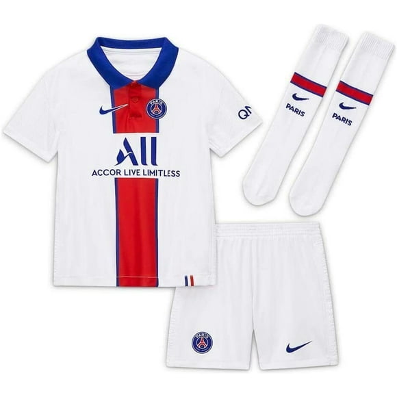 NIKE CD4593-101 Accor Paris Boy's Tee Shorts & Socks