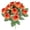 Bright red, variant on FENGGHAO White Artificial Rose Bunch Windproof Fake Rose Flowers For Outdoor Garden Home Decor All Seasons