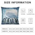 thumbnail image 5 of Creowell Penguins Ice Pillow Cases with Zipper Home Decor for Living Room Bedroom Bed Cushion Outdoor 1PC 22x22in, 5 of 5
