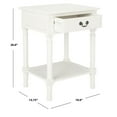 thumbnail image 5 of SAFAVIEH Whitney Solid 1 Drawer Accent Table, Distressed White, 5 of 7