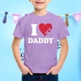 thumbnail image 2 of NAFUU Boys T-Shirts I Love Daddy Prints Short Sleeve O-Neck Tops Father's Day Casual Summer Tees Blouses For Boys Trendy Sizes 8-9 Years, 2 of 4
