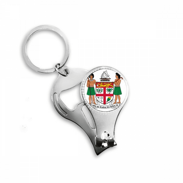 Fijil Oceania National Emblem Cortador de clavos Anillo Llavero Abrebotellas Clipper