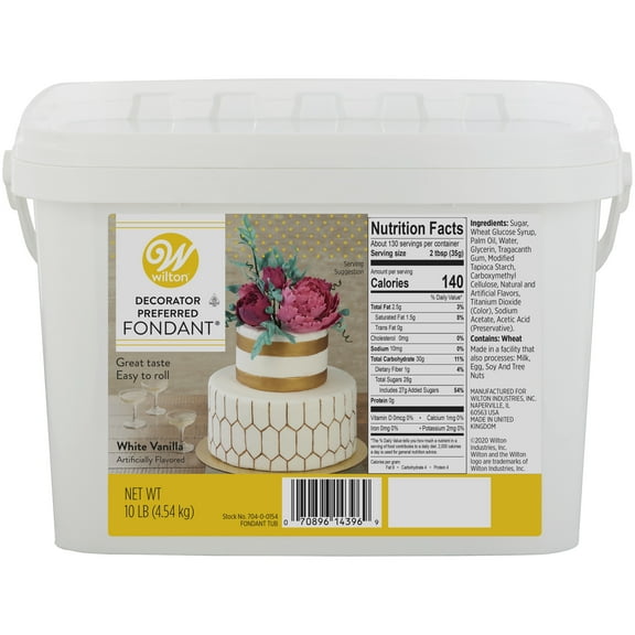 Wilton Decorator Preferred White Vanilla-Flavored Fondant, 10 lb. Tub
