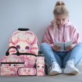 thumbnail image 3 of Garronmavis Elementary Backpack Set for Girls, 4 in 1 Set with Lunch Box, Pencil Case & Water Bottle Sleeve, Perfect Back to School Gift for Students Galaxy Axolotl Print, 3 of 8