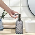 thumbnail image 3 of YingYouFu Glass Soap Dispenser, 15Ozs Pines Designed Refillable Container, Foaming Hand Soap Dispenser for Sink Decor, Kitchen Batshroom Accessory with Stylish Look., Gray, 3 of 6