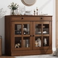 thumbnail image 1 of QinaQin 35.4-Inch Glass-Door Sideboard with Storage Space and Drawers, Modern Style, Suitable for Dining Room and Kitchen, 1 of 9