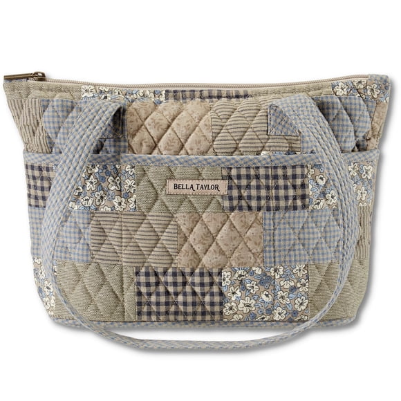 Bolso Bella Taylor, bolso pequeño, caqui, patchwork, algodón