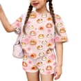 thumbnail image 2 of Grblisyd Girls Summer Outfits 2 Piece Set Short Sleeve Crew Neck Shirts and Elastic Waist Shorts Sets Kids Cute Animal Print Clothes 7-8 Y, 2 of 7